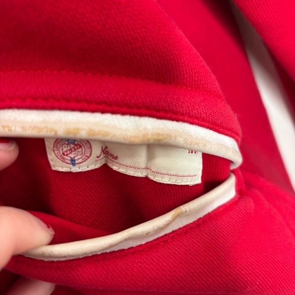 Vintage Polo Ralph Lauren Varsity Jacket Red Size small spell out patches Sporty - Picture 3 of 9